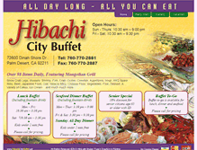 Tablet Screenshot of hibachicitybuffet.net